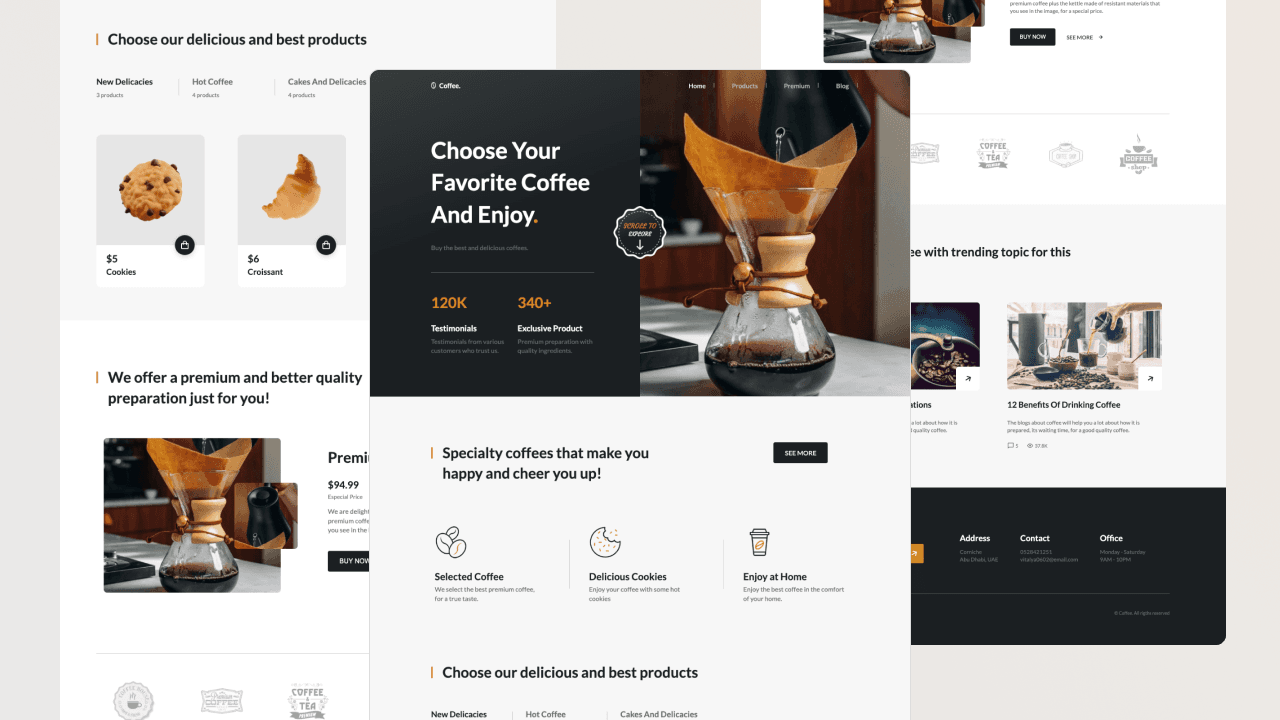 Coffeeshop responsive landing page